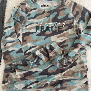 Peace Love World Fleece top